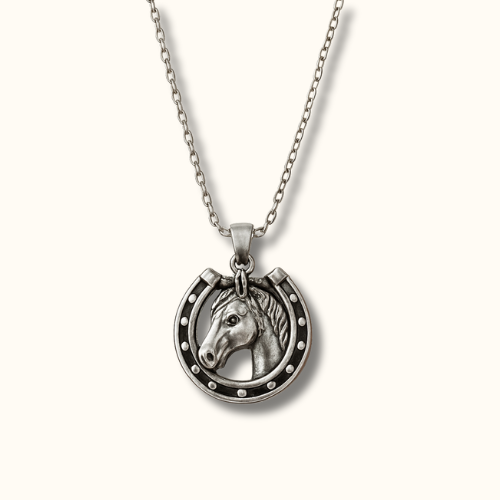 Horse & Horseshoe Necklace